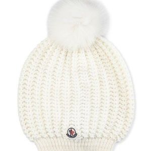 Moncler Ivory Wool blend beanie